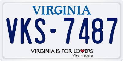 VA license plate VKS7487