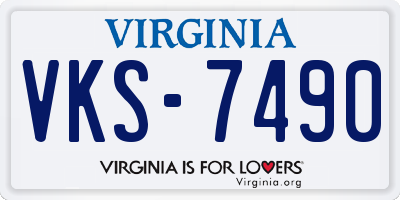 VA license plate VKS7490