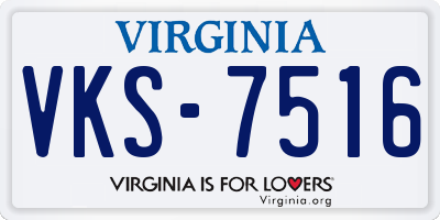 VA license plate VKS7516