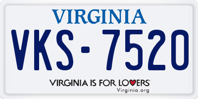 VA license plate VKS7520