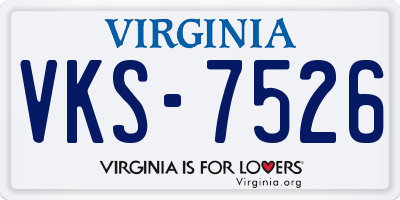 VA license plate VKS7526