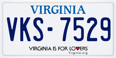 VA license plate VKS7529