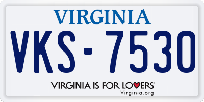 VA license plate VKS7530