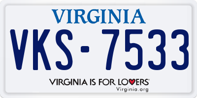 VA license plate VKS7533