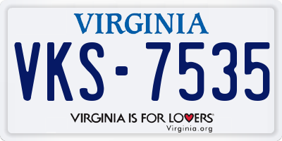 VA license plate VKS7535
