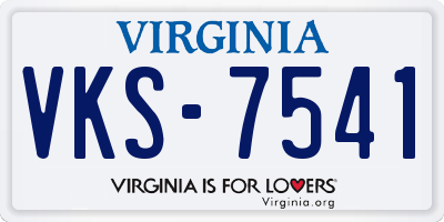 VA license plate VKS7541