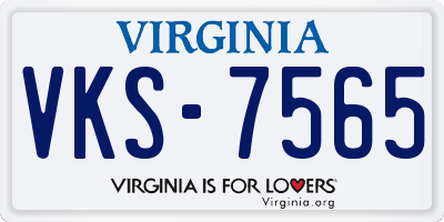 VA license plate VKS7565