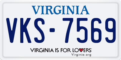 VA license plate VKS7569