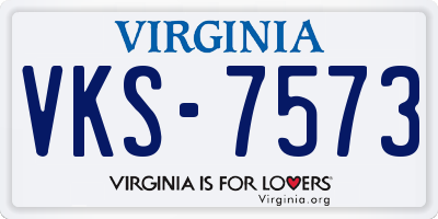 VA license plate VKS7573
