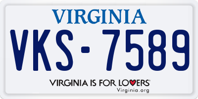 VA license plate VKS7589