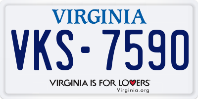 VA license plate VKS7590