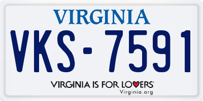 VA license plate VKS7591