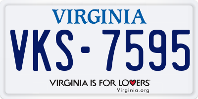 VA license plate VKS7595