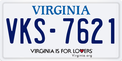 VA license plate VKS7621