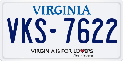 VA license plate VKS7622