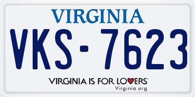 VA license plate VKS7623
