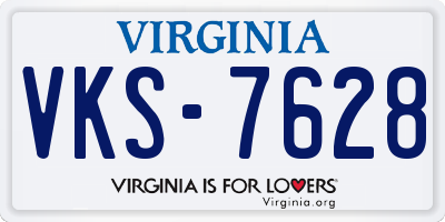 VA license plate VKS7628