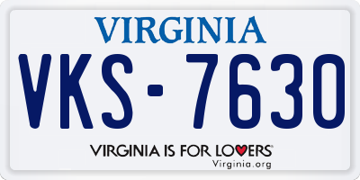 VA license plate VKS7630