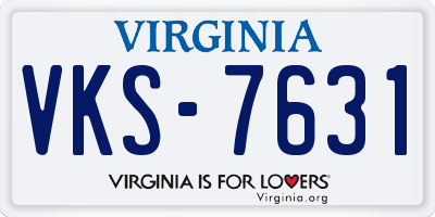 VA license plate VKS7631