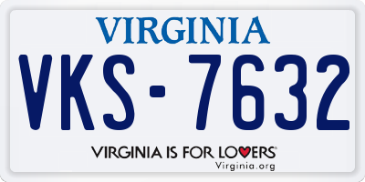 VA license plate VKS7632