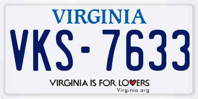 VA license plate VKS7633