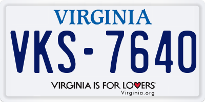 VA license plate VKS7640