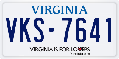 VA license plate VKS7641