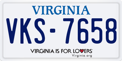 VA license plate VKS7658