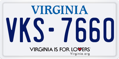 VA license plate VKS7660