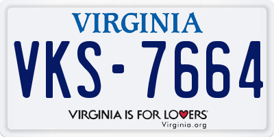 VA license plate VKS7664