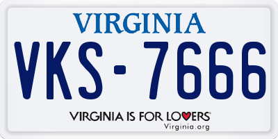 VA license plate VKS7666