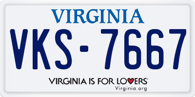 VA license plate VKS7667