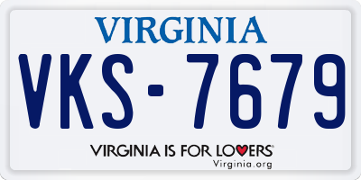 VA license plate VKS7679