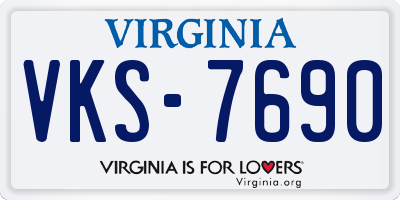 VA license plate VKS7690