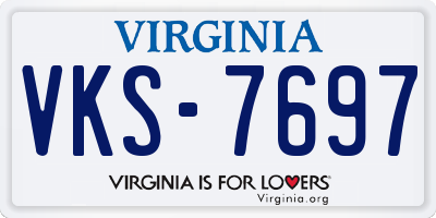 VA license plate VKS7697