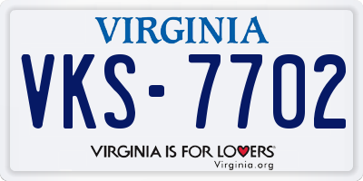 VA license plate VKS7702