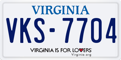 VA license plate VKS7704