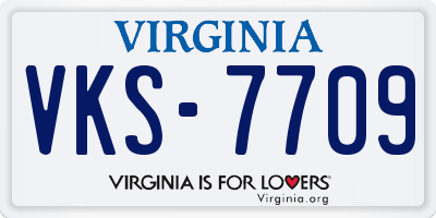 VA license plate VKS7709
