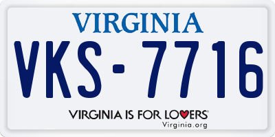 VA license plate VKS7716