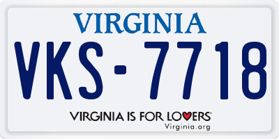 VA license plate VKS7718