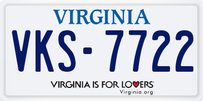 VA license plate VKS7722