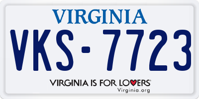VA license plate VKS7723