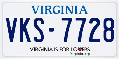 VA license plate VKS7728
