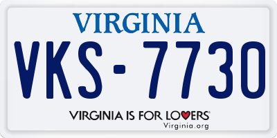 VA license plate VKS7730