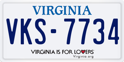 VA license plate VKS7734