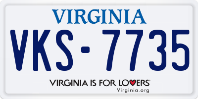 VA license plate VKS7735