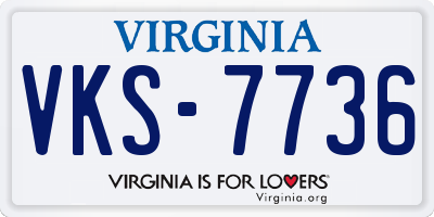 VA license plate VKS7736