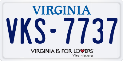 VA license plate VKS7737