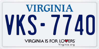 VA license plate VKS7740