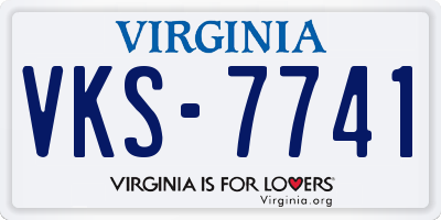 VA license plate VKS7741